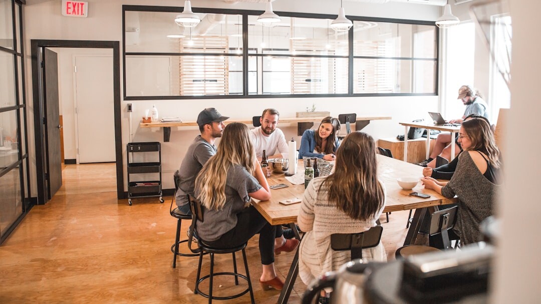 group of creators collaborating